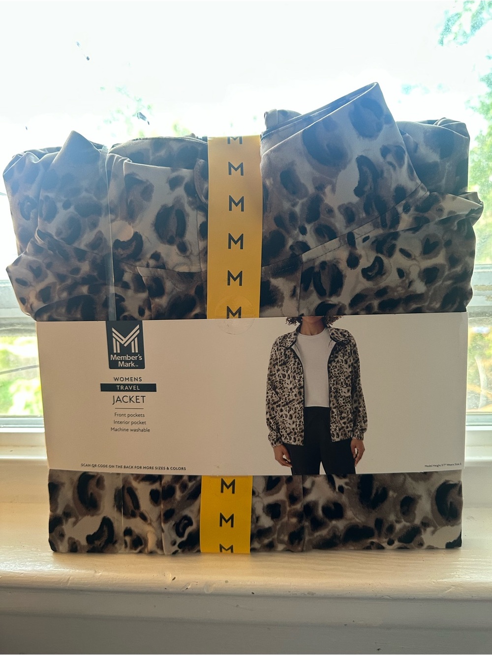 Member's Mark Women's Leopard Print Bomber Jacket - Brown & Black